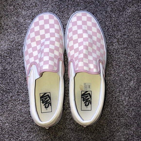 Vans Shoes - Pink checkered vans sneakers size 10 women’s